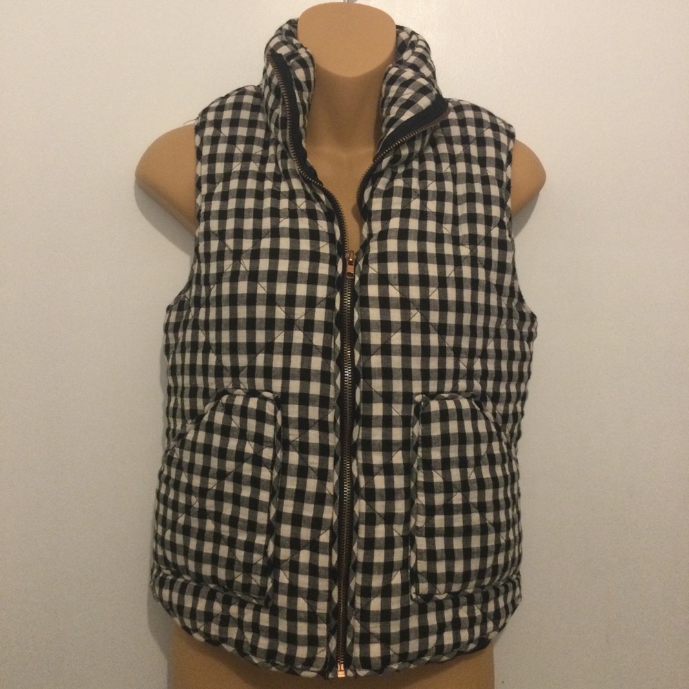 Peach Love gingham plaid‎ vest